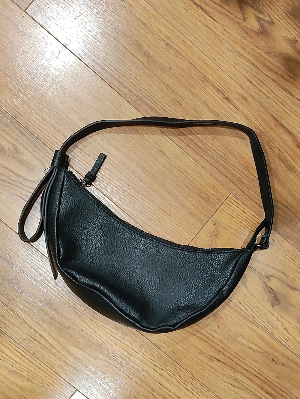 Source Unknown Black Crescent Shoulder Bag